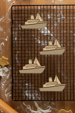 Ship Cookie Cutter, Biscuit Cutter 3d model