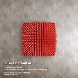 SpikeLine Wall Art Designs 3d model