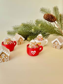 Christmas Gingerbread Frog and House Clicker Keychain Fidget Toy Bundle 3d model
