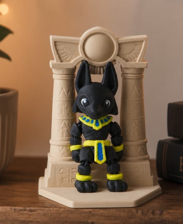 Anubis Flexi Toy - Egyptian Articulated Figurine 3d model