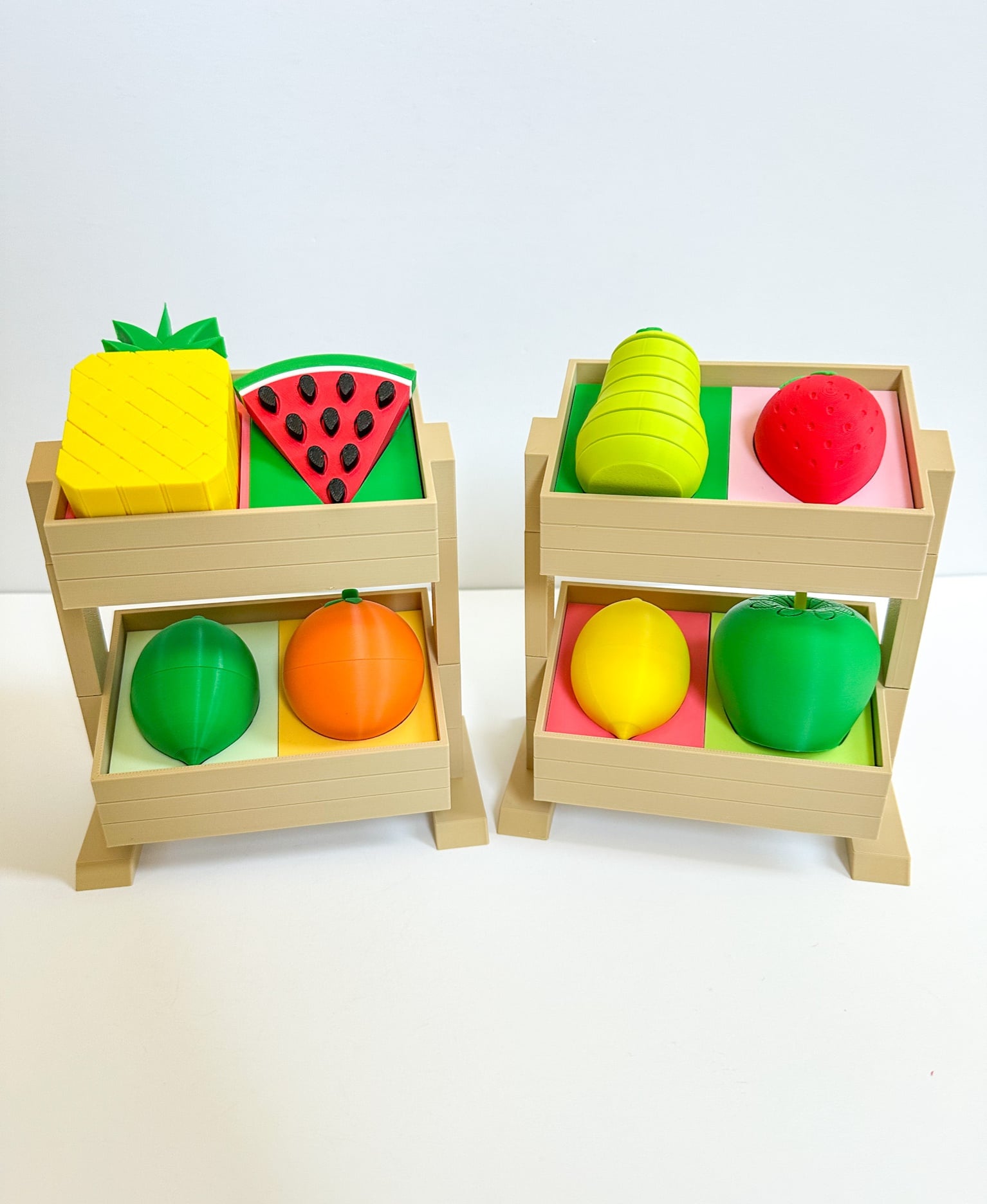 Mini Fruit Stand with Inserts for Fruit Fidgets 3d model