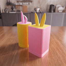 Bunny Storage Container - Decorative Organizer 3d model