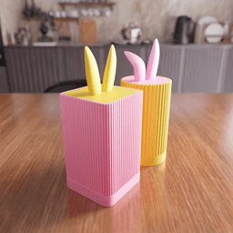 Bunny Storage Container - Decorative Organizer 3d model