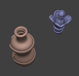 Corseted Potion Bottle with stopper 3d model
