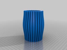 Ribbed pencil holder 3d model