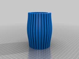 Ribbed pencil holder 3d model