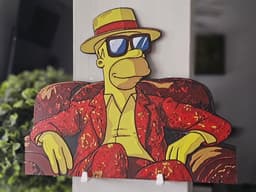 Classy Homer Textured 3D Hueforge Art 3d model