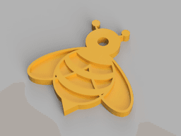Bee earrings 3d model