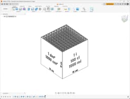 One liter cube 3d model