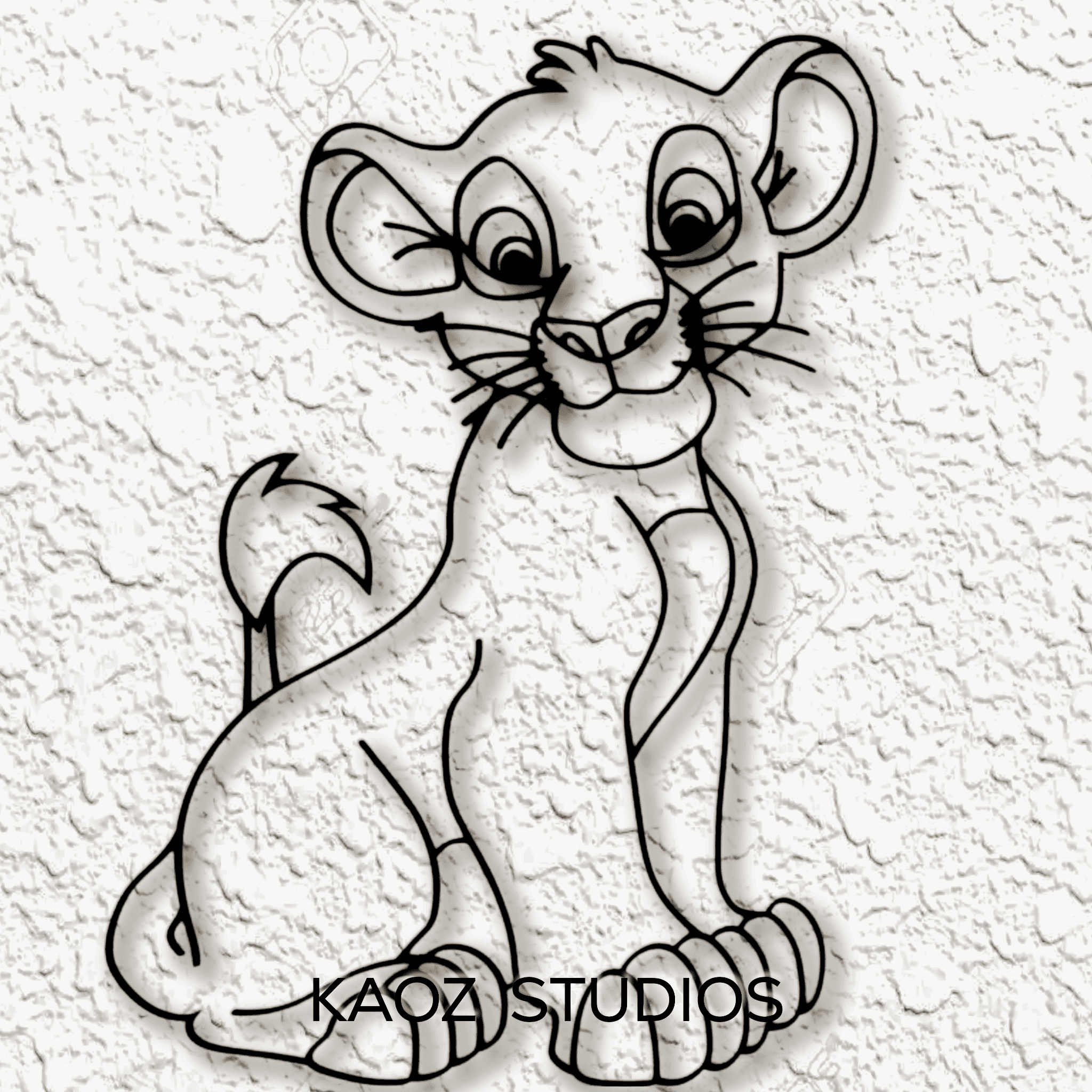 SIMBA wall art the lion king wall decor disney fanart decoration 3d model