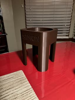 Custom dog bowl holder 3d model