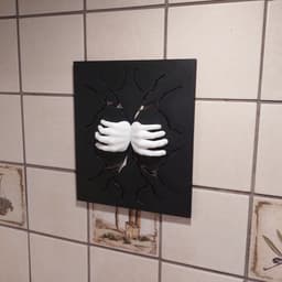 Crawling hands wall decor 3d model