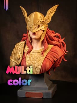 Valkyrie Bust 3MF | Fantasy Warrior Multi-Color | FDM 3d model