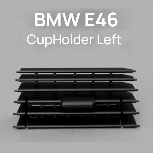 BMW E46 Cup Holder Manual Version Center Console Left 3d model