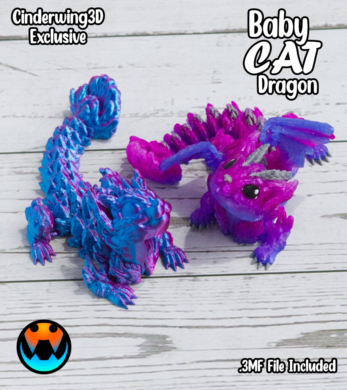 Baby Cat Dragon 3d model