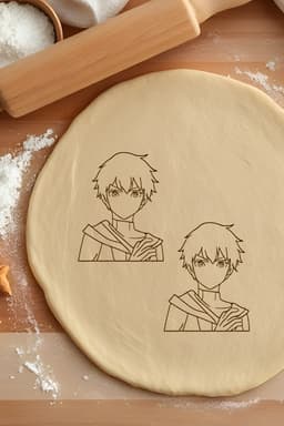 Anime Cookie Cutter, Biscuit Cutter 3d model