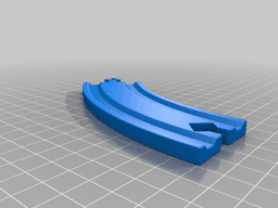 Train Track - Right Turn 3d model