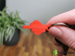 Middle finger keychain.stl 3d model