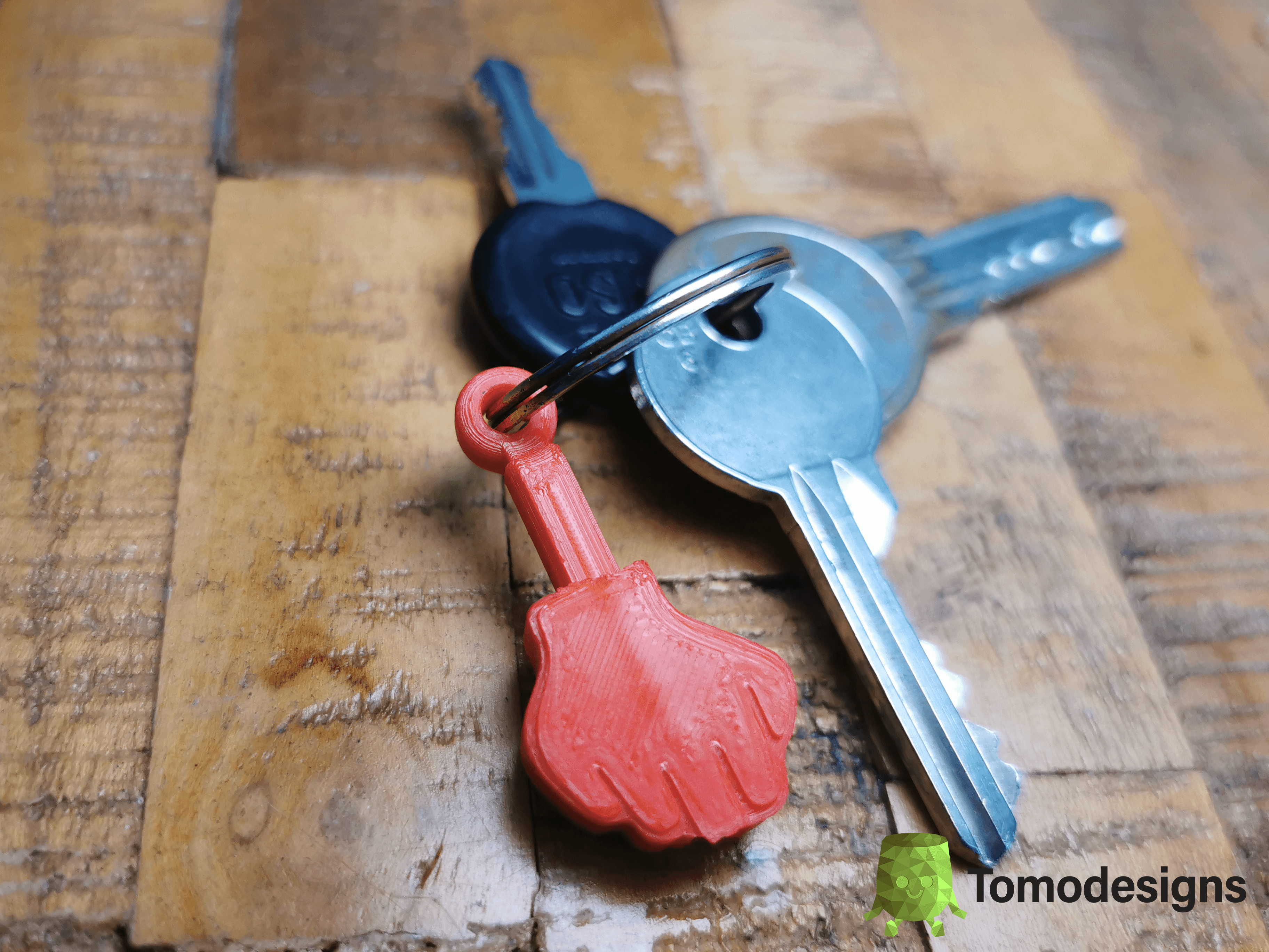 Middle finger keychain.stl 3d model