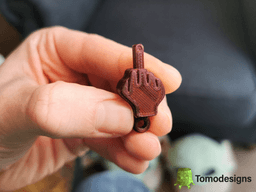 Middle finger keychain.stl 3d model