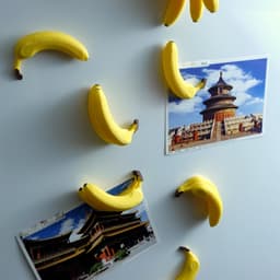 Banana fridge magnets 3d model