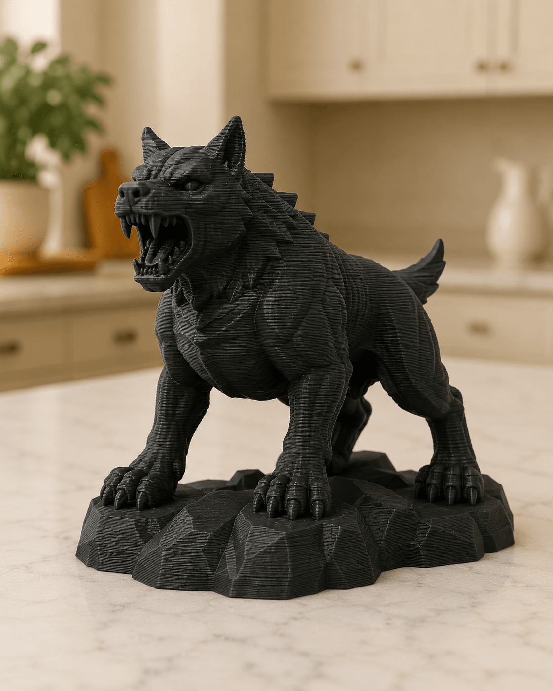 Black Dire Hound STL 3d model