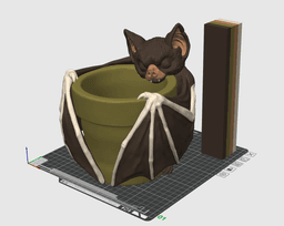 Bat Planter Pot 3MF | Gothic Decor Multi-Color | Functional 3d model