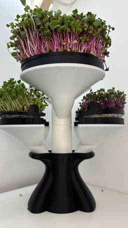 Modular Microgreens Tower - Nature-Inspired 3D-Printed Vertical Growing System 3d model