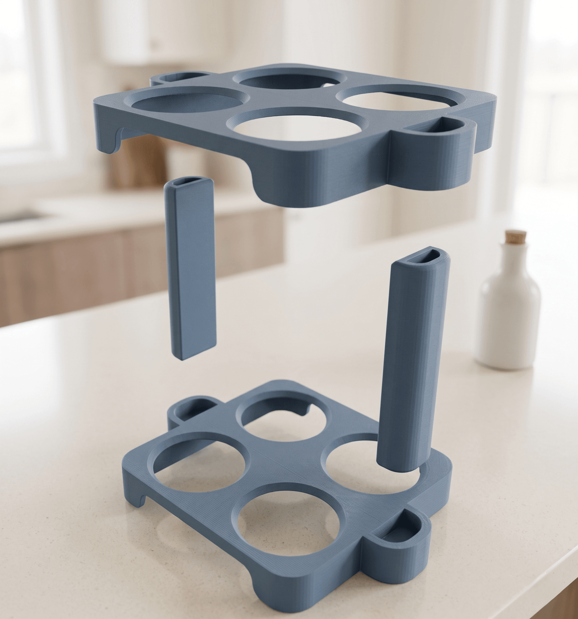 Minimalist Modular Kitchen Egg Rack 3d model
