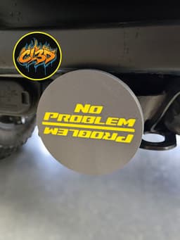 Problem / No Problem Jeep Trailer Hitch Cover 3d model