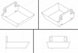 Shallow Tray for Skadis peg board (universal peg).stl 3d model