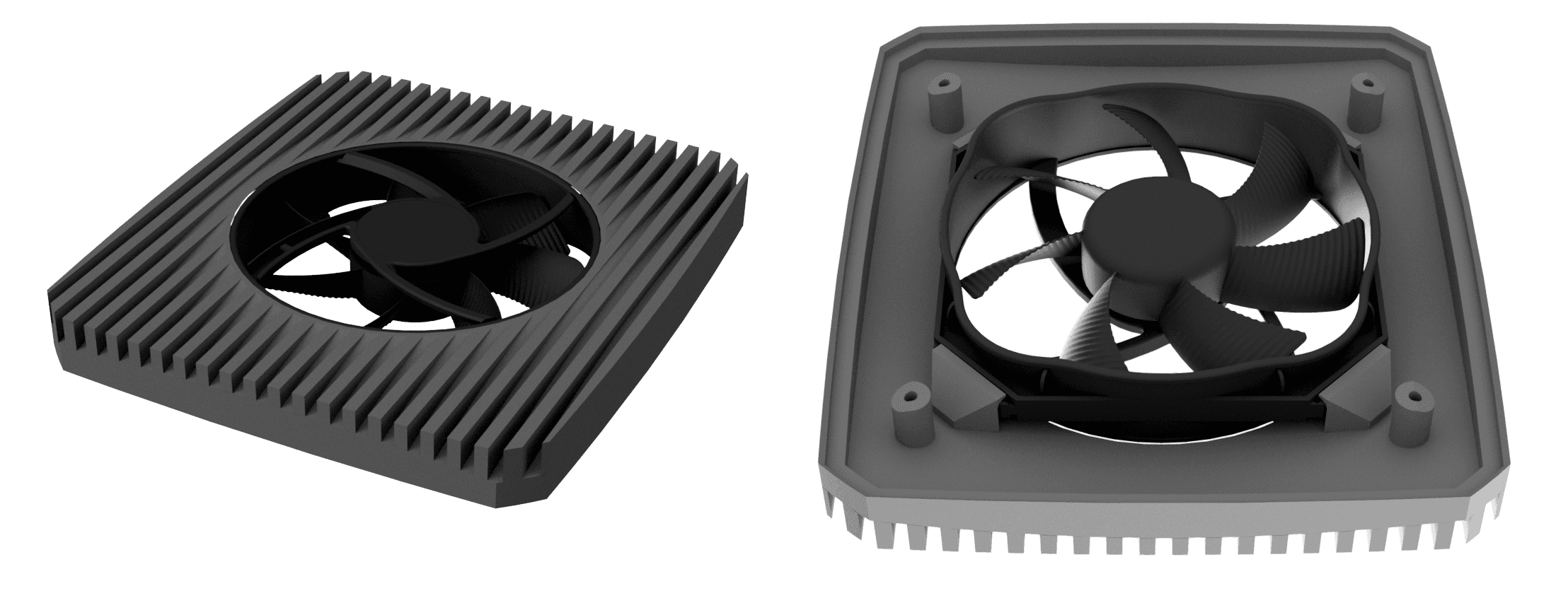 Louqe RAW - Top and Bottom Render with SILENT WINGS 3 - 3d model