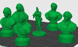 The Austrian Empire Chess Set 18th Century 3d model