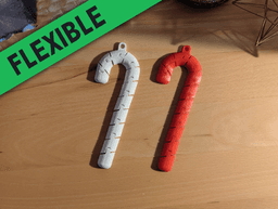 Flexi Candy Cane Christmas Tree Ornament 3d model