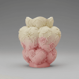 Ruffled Rose Vase.3mf 3d model