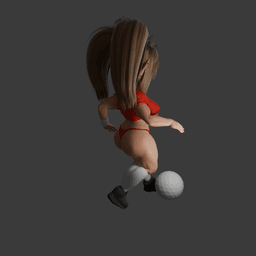 Goblin Woman Playing Soccer 3d model