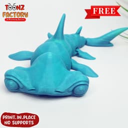 FLEXI PRINT-IN-PLACE HAMMER HEAD SHARK ARTICULATED 3d model