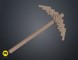 Minecraft Movie Pickaxe 3d model