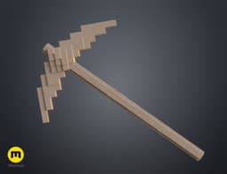 Minecraft Movie Pickaxe 3d model