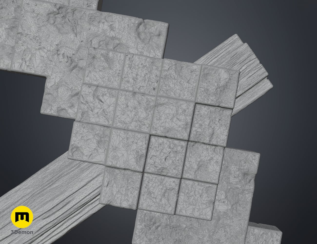 Minecraft Movie Pickaxe 3d model
