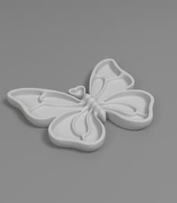 Butterfly Tray with part to create silicone mold 3d model