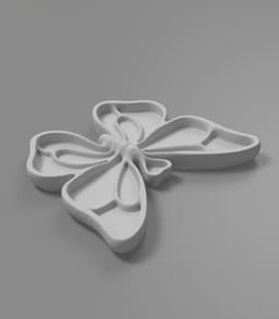 Butterfly Tray with part to create silicone mold 3d model