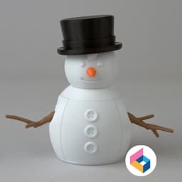 Foldable Snowman 3d model