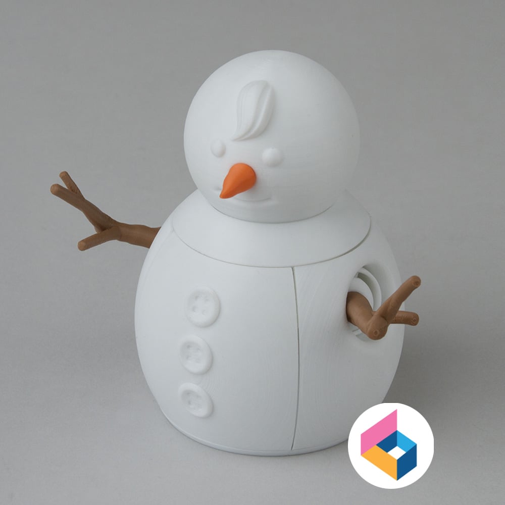 Foldable Snowman 3d model