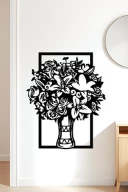 Flower Wall Art, Wall Decor, Home Decor 3d model