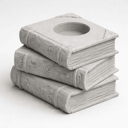Stacked Books Tealight Holder STL – Book Lover Library Candle Decor 3d model