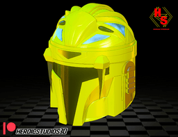Yellow Mando Helmet 3d model