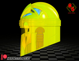 Yellow Mando Helmet 3d model