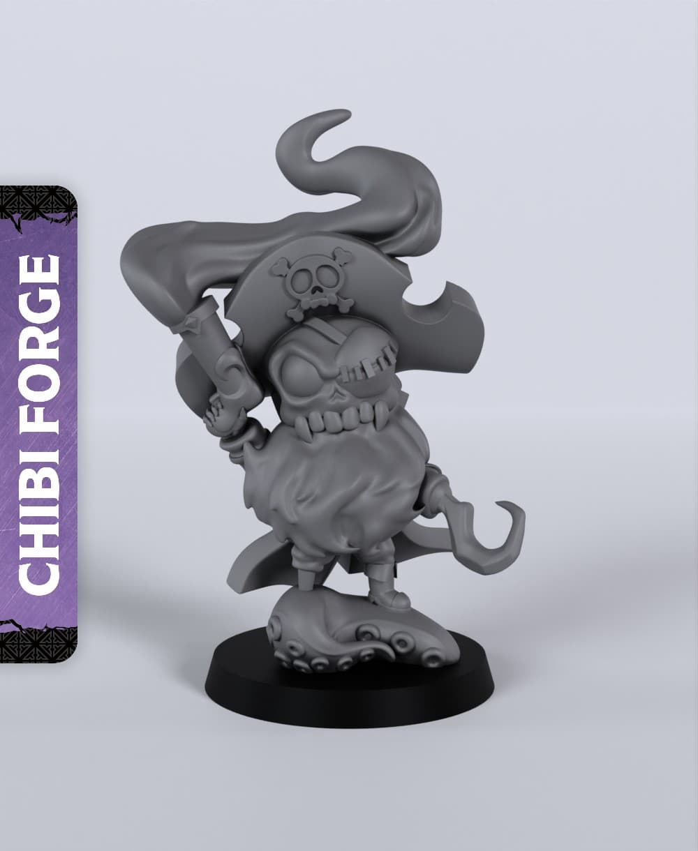 Skeleton Captain - With Free Dragon - 5e DnD Inspired for RPG and Wargamers 3d model