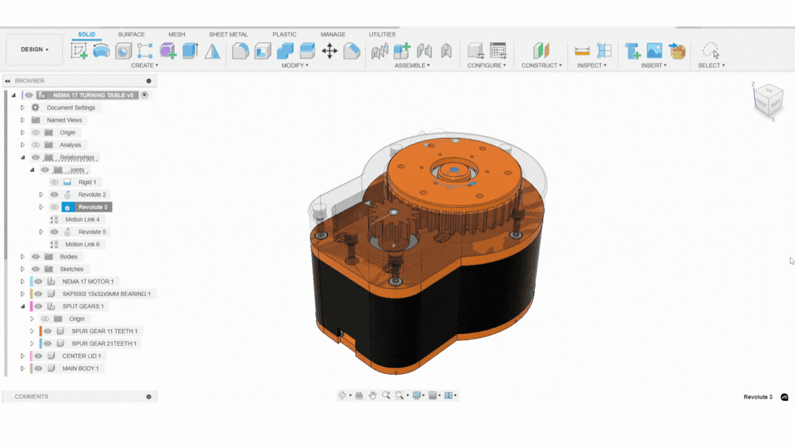 ROTATING TABLE WITH NEMA 17 3d model